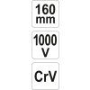 Kleště štípací boční 160mm VDE (1000V)