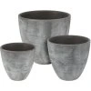 PROGARDEN Keramické květináče sada 3 ks šedá KO-066900340