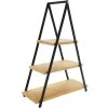EXCELLENT HOUSEWARE Etažér třípatrový Pyramida dřevěný KO-784610100