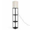 Stojící lampa ZD178 s policemi černá E27 160cm