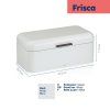 KELA Chlebník Frisca kov, bílá 42,5x22,5x17,5 cm KL-12839