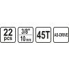 Gola sada 3/8" 22ks STHOR