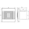 Axiální ventilátor stěnový s žaluzií AV PRO 120 P