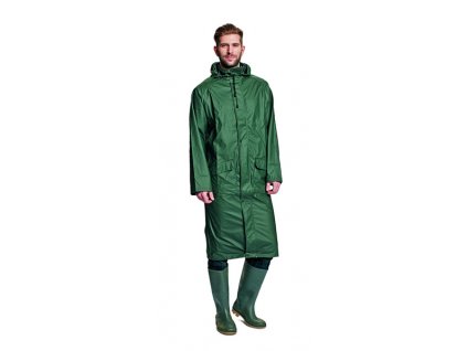 Nepromokavý a větruodolný prodloužený plášť SIRET, zelená L (Velikost 3XL)