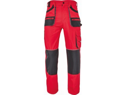 Pánské bavlněné pracovní kalhoty HANS červená-antracit 48 (Velikost 46)