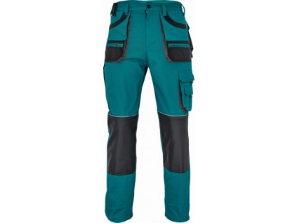 Pánské bavlněné pracovní kalhoty HANS zelená-antracit 62 (Velikost 46)