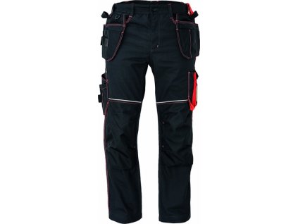 Pracovní kalhoty KNOXFIELD 320 antracit/červená 50 (Velikost 46)