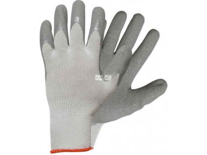 Pracovní rukavice Dipper, latex na dlani a prstech, vel. 8 - šedá 08 (Velikost 08)