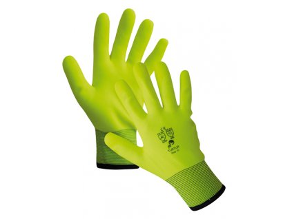 Pracovní zateplené rukavice TURTUR, nylon s PVC nánosem, vel. 10 10 (Velikost 10)