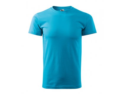 Tričko BASIC s krátkým rukávem, tyrkysová S (Velikost L)