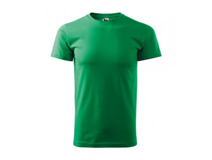 Tričko BASIC s krátkým rukávem, zelená S (Velikost L)
