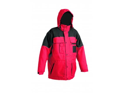 Zimní nepromokavá bunda ULTIMO červeno-černá, s kapucí XXL (Velikost 3XL)