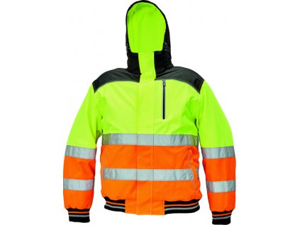 Zimní pilotka KNOXFIELD v HI-VIS provedení, žlutá - oranžová L (Velikost 3XL)