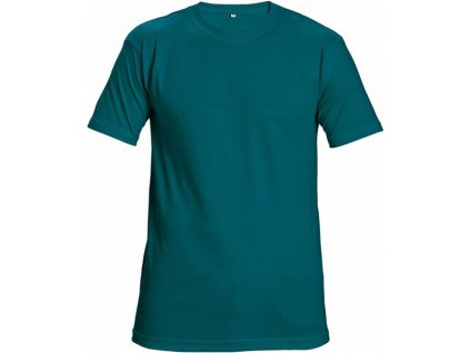 Bavlněné petrolejové tričko TEESTA s krátkým rukávem L (Velikost L)