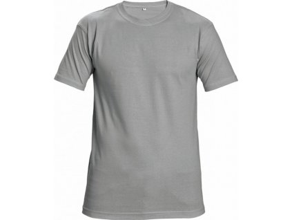 Bavlněné šedé tričko TEESTA s krátkým rukávem XXL (Velikost L)