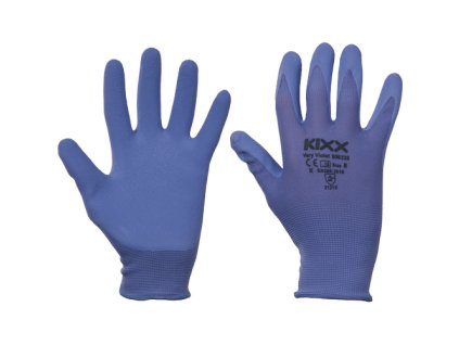 CERVA Nylonové rukavice VERY VIOLET s latexovým povrchem pro lepší uchycení (Varianta FJP-1053208308)