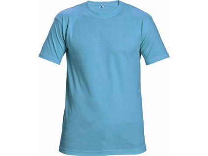 Bavlněné nebes.modré tričko TEESTA s krátkým rukávem XS (Velikost L)