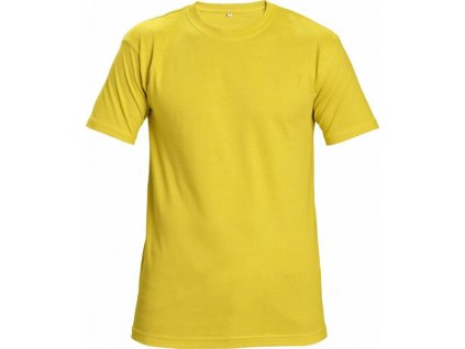 Bavlněné žluté tričko TEESTA s krátkým rukávem 3XL (Velikost L)
