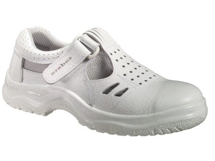 Pracovní sandály PRABOS RICHARD, na PU/PU podešvi (Velikost 36, Barvy bílá)