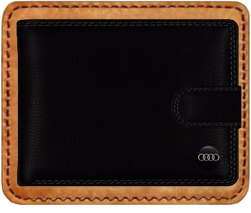 Bőr férfi pénztárca audi