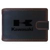 KAWASAKI - motoros bőr pénztárca. Hitelkártya védelemmel