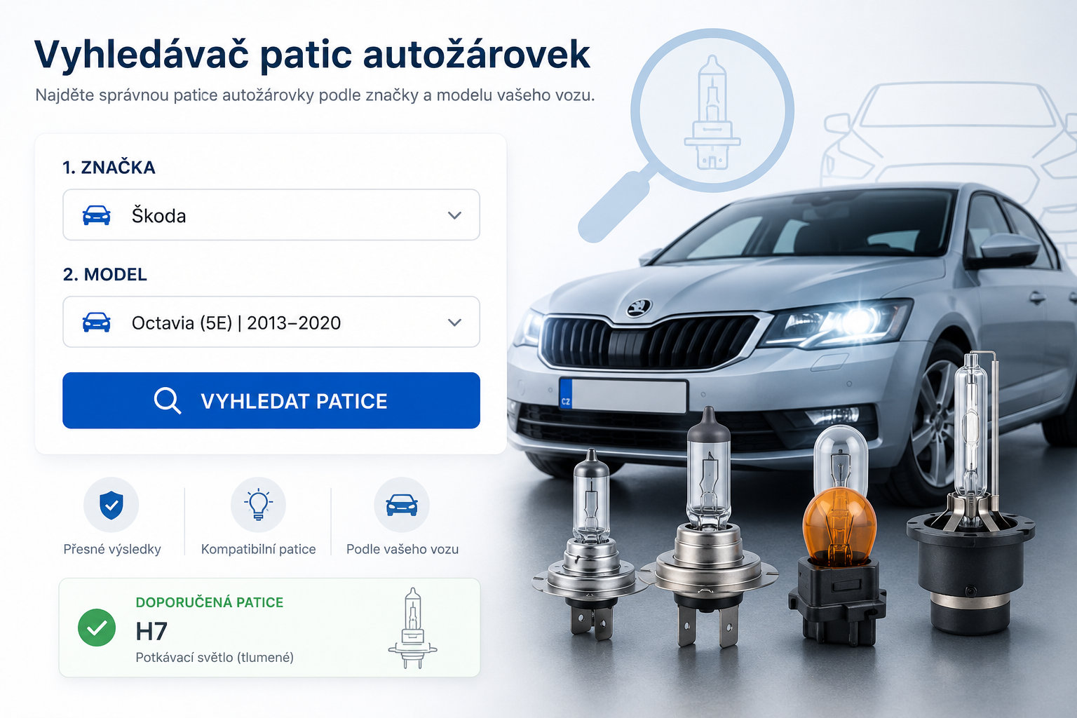 Katalog patic autožárovek