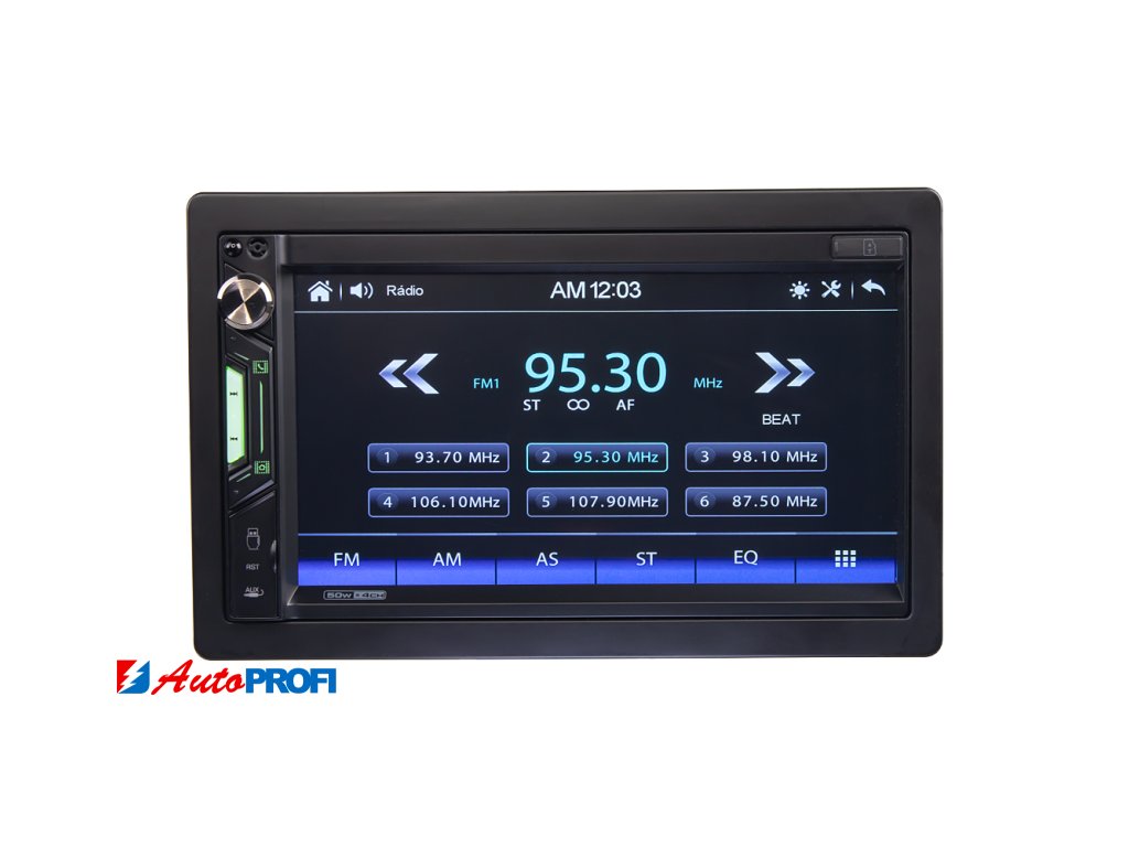 80871BTC 2DIN autorádio s 6,9" LCD, CarPlay, Android Auto, Bluetooth, USB, microSD, multicolor