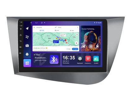 1769 5 isudar 1 autoradio t68b s android 13 pro seat leon carplay androidauto bluetooth handsfree s gps modulem navigaci dab a dotykovou obrazovkou evtech cz