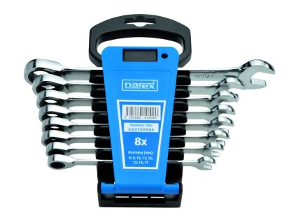 NAREX NA443100594 Sada klíčů 8dílná ráčnových plast. držák DIN3113, 443100594