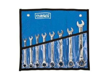 NAREX NA443000594 Sada ráčnových klíčů 8dílná, vinyl DIN3113, 443000594