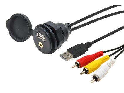 226081 C USB / JACK 4pól. zásuvka s kabelem