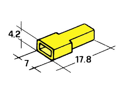 Kryt dutinky 48mm zluty