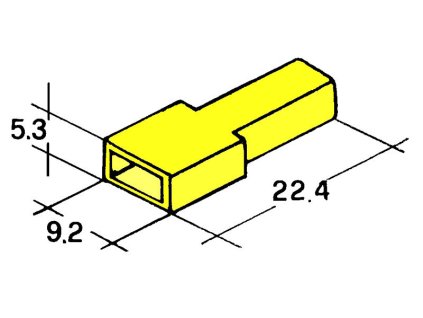 Kryt dutinky 63mm zluty