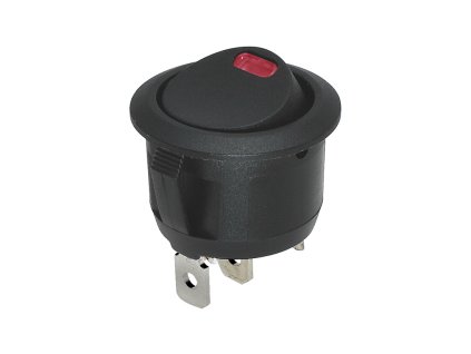 Kolebkovy spinac kruhovy s LED ruda 6