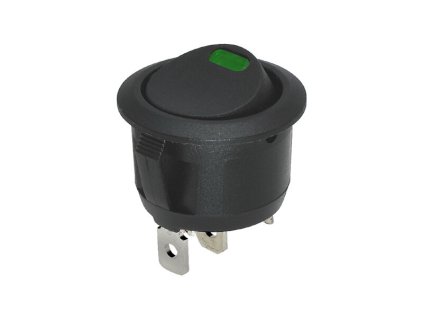 Kolebkovy spinac kruhovy s LED zelena 6