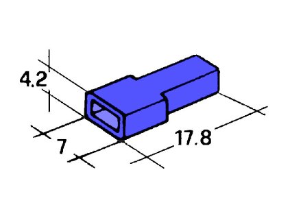 Kryt dutinky 48mm modry