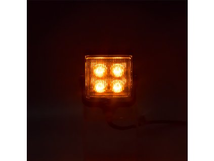 KF718 Výstražné LED světlo vnější, oranžové, 12-24V, ECE R65