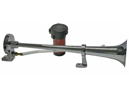SN-110/12V Singl-fanfára 387mm, chrom, 12V s kompresorem