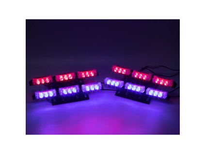 KF746-4BLRE PREDATOR LED do mřížky, 12V, modro-červený
