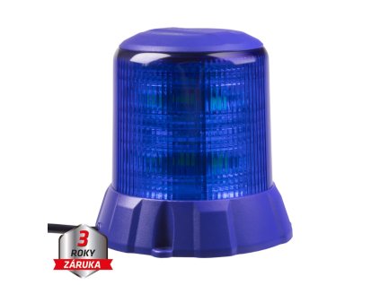 WL406FIXBLU Robustní modrý LED maják, modrý hliník, 96W, ECE R65