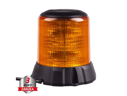 WL405FIX Robustní oranžový LED maják, černý hliník, 96W, ECE R65