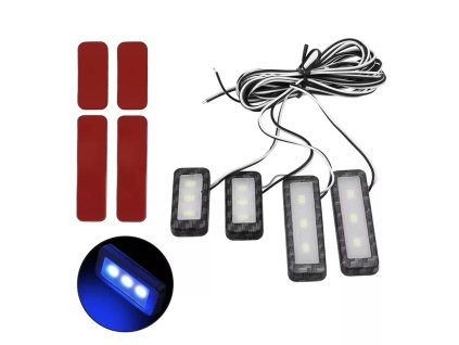 95B02 LED osvětlení vnitřní ambientní modré, 12V, 4x světlo