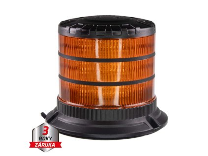 WL828 LED maják, 12-24V, 24xLED oranžový, magnet, ECE R65