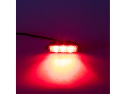 KF003HDRED MINI PREDATOR 3x1W LED, 12-24V, červený, ECE R10