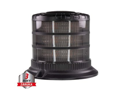 WL828SMFIX LED maják, 12-24V, 24xLED oranžový, pevná montáž, smoke, ECE R65
