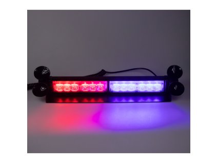 KF752BLRE PREDATOR LED vnitřní, 12x3W, 12-24V, modro-červený, 356mm, ECE R10