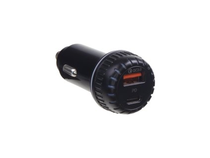 34676 Autoadaptér USB/USB-C 12/24V PD/QC3.0