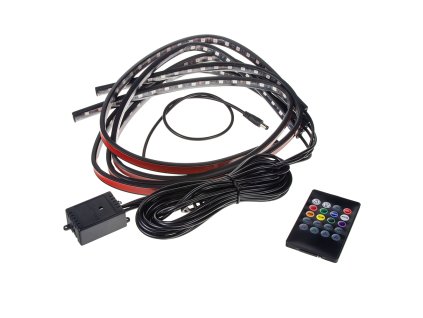 95RGB-SET12 LED podsvětlení vnitřní/vnější RGB 12V, IR , 4 pásky