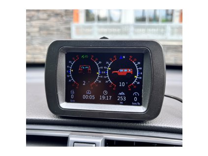 SE143 Palubní DISPLEJ 3,5" LCD, GPS měřič rychlosti s vestavěným víceosým gyroskopem