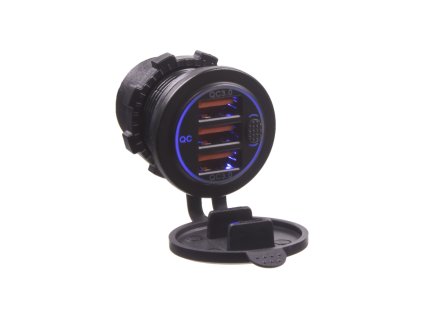 34658 3x USB zásuvka 12/24V, QC3.0 (QuickCharge)